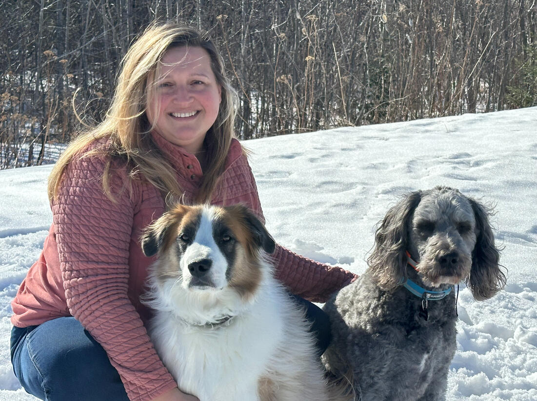 Outside with my dogs